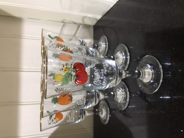Set of Vintage Britvic drinking glasses