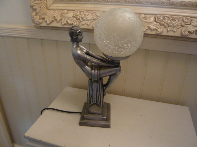 Z/SOLD - ART DECO STYLE LADY LAMP