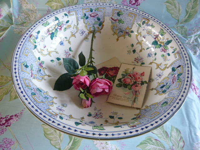 z/sold VINTAGE CHINA BOWL BY HANCOCK & SONS